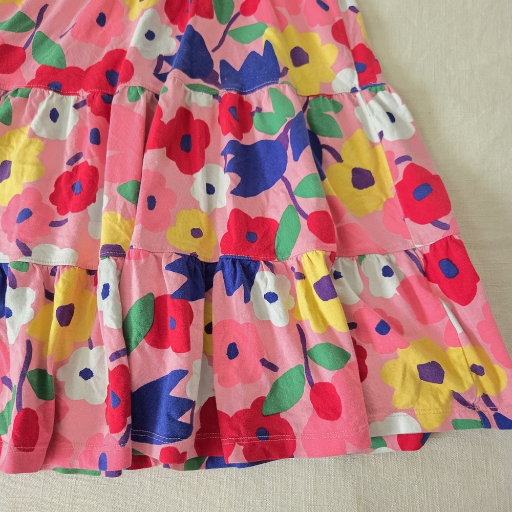 Hanna Andersson Colorful Floral Kids Dress 100% Cotton Girls 8 Size 130 - Picture 3 of 11